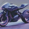 Black And Purple Motorcycle Diamond Painting