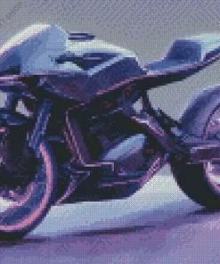 Black And Purple Motorcycle Diamond Painting