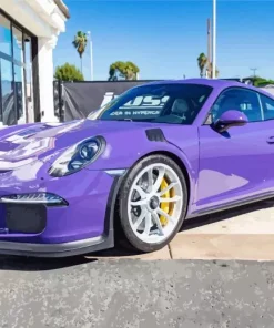 Black And Purple Porsche Diamond Painting