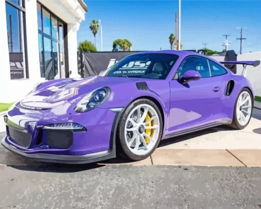 Black And Purple Porsche Diamond Painting