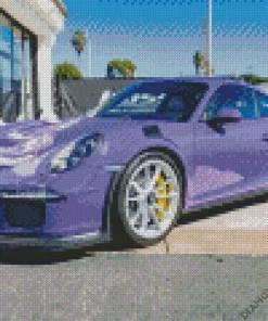 Black And Purple Porsche Diamond Painting