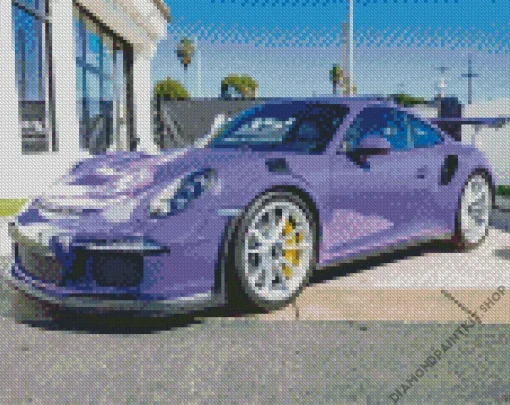 Black And Purple Porsche Diamond Painting