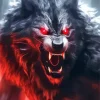 Black And Red Werewolf Diamond Painting