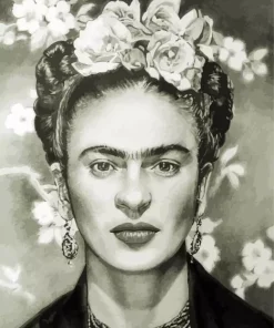 Black And White Frida Kahlo Diamond Painting