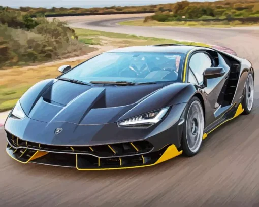 Black And Yellow Lambo Diamond Painting