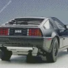 Black Delorean Car Diamond Painting