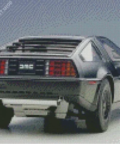 Black Delorean Car Diamond Painting