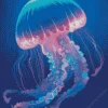 Blue And Pink Jellyfish Diamond Painting