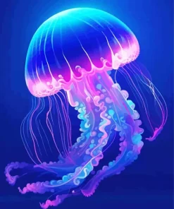 Blue And Pink Jellyfish Diamond Painting