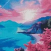 Blue And Pink Sunset Sea Diamond Painting