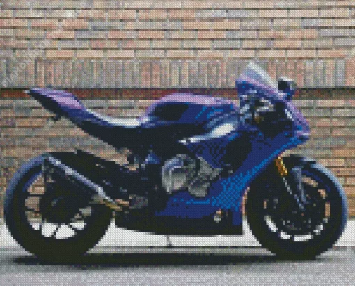 Blue And Purple Motorcycle Diamond Painting