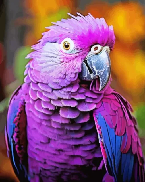 Blue And Purple Parrot Diamond Painting