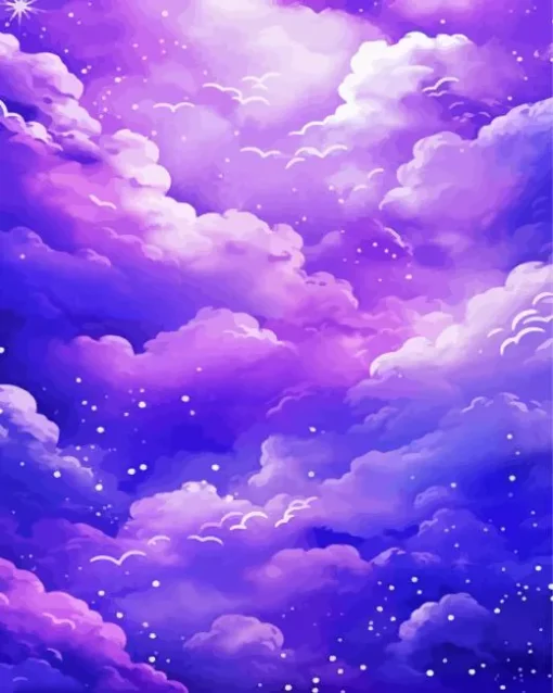 Blue And Purple Sky Diamond Painting