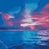 Blue And Purple Sunset Diamond Painting