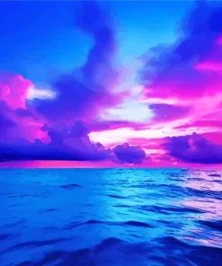 Blue And Purple Sunset Diamond Painting