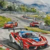 Blue And Red Cars Diamond Painting