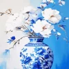 Blue And White Flower Vase Art Diamond Painting