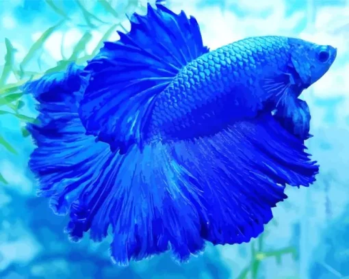 Blue Betta Fish Diamond Painting