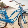 Blue Bike In Beach Diamond Painting