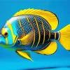 Blue Black And Yellow Fish Diamond Painting