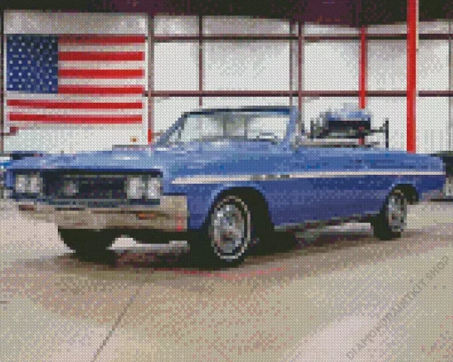 Blue Buick Skylark Diamond Painting