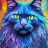 Blue Cat Art Diamond Painting