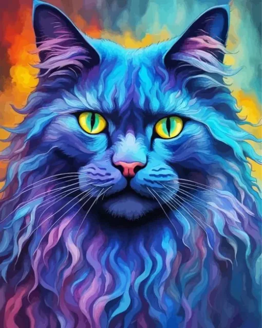 Blue Cat Art Diamond Painting