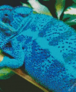 Blue Chameleon Diamond Painting