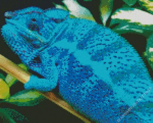 Blue Chameleon Diamond Painting