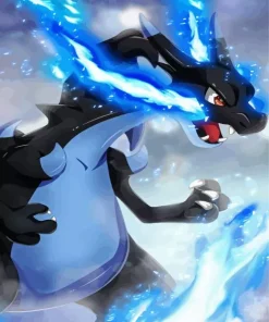 Blue Charizard Diamond Painting