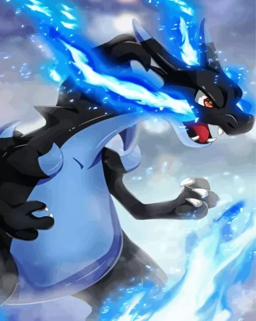 Blue Charizard Diamond Painting