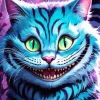 Blue Cheshire Cat Diamond Painting