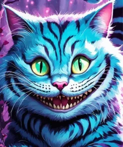 Blue Cheshire Cat Diamond Painting