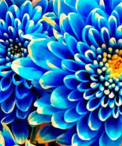 Blue Chrysanthemum Diamond Painting