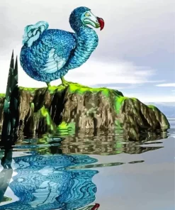 Blue Dodo Bird Diamond Painting