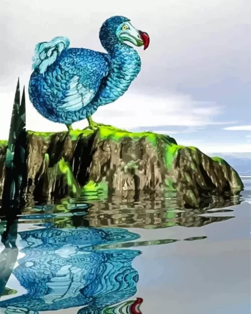 Blue Dodo Bird Diamond Painting