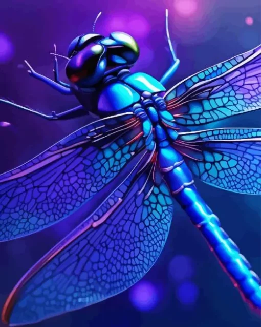 Blue Dragonfly Diamond Painting