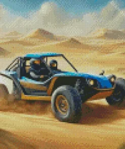 Blue Dune Buggy Diamond Painting