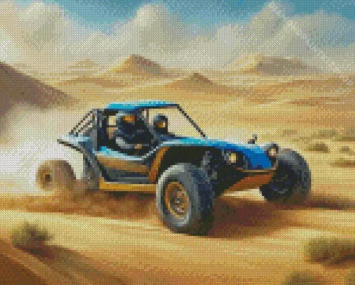 Blue Dune Buggy Diamond Painting