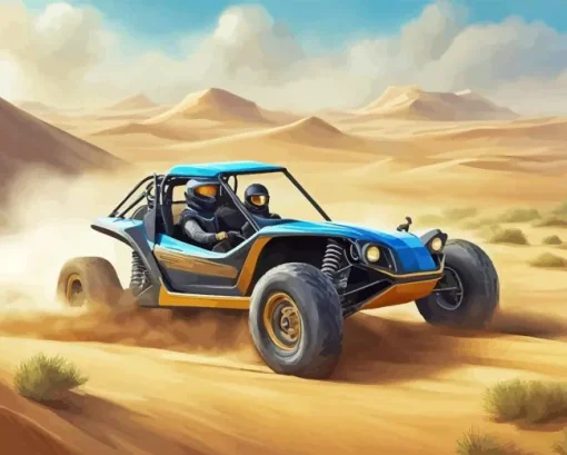 Blue Dune Buggy Diamond Painting