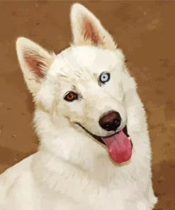 Blue Eye Husky Dog Diamond Painting