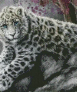 Blue Eyed Snow Leopard Diamond Painting