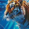 Blue Eyed Tiger Underwater Diamond Painting