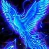 Blue Firebird Diamond Painting