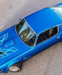 Blue Firebird Car Diamond Painting