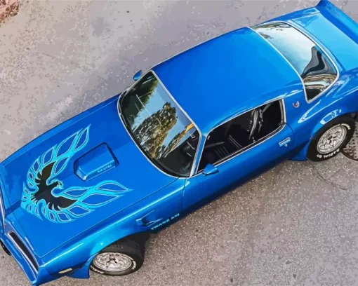 Blue Firebird Car Diamond Painting