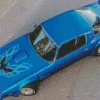 Blue Firebird Car Diamond Painting