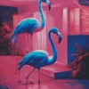 Blue Flamingos Diamond Painting