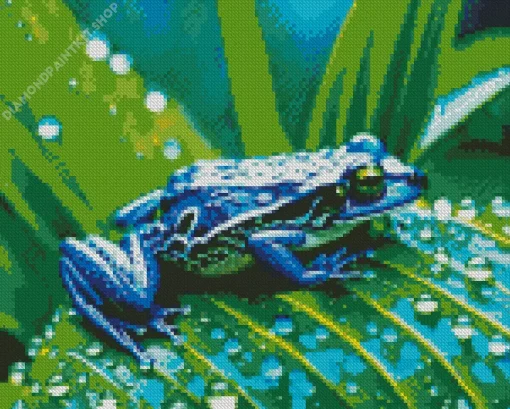 Blue Frog Diamond Painting