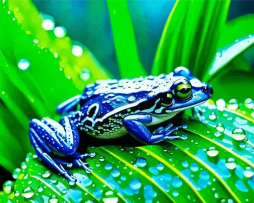 Blue Frog Diamond Painting